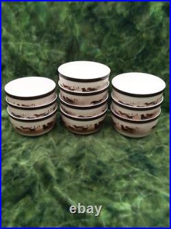 (10)Wild Horses Big Sky Carvers Thomas Norby Stoneware Bowls Cabin Rodeo Ranch