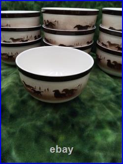 (10)Wild Horses Big Sky Carvers Thomas Norby Stoneware Bowls Cabin Rodeo Ranch