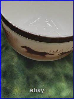 (10)Wild Horses Big Sky Carvers Thomas Norby Stoneware Bowls Cabin Rodeo Ranch