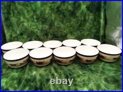 (10)Wild Horses Big Sky Carvers Thomas Norby Stoneware Bowls Cabin Rodeo Ranch