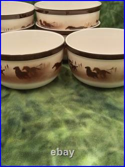 (10)Wild Horses Big Sky Carvers Thomas Norby Stoneware Bowls Cabin Rodeo Ranch