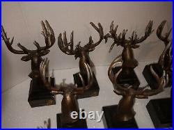 12 WHITE TAIL LEGENDS BUCK SCULPTURES by BIG SKY CARVERS lot of 12 with Certs