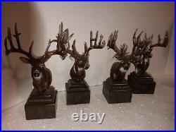 12 WHITE TAIL LEGENDS BUCK SCULPTURES by BIG SKY CARVERS lot of 12 with Certs