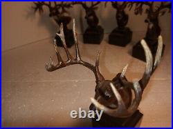 12 WHITE TAIL LEGENDS BUCK SCULPTURES by BIG SKY CARVERS lot of 12 with Certs