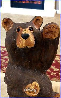 13 Carved Wood Bear Statue Waving Big Sky Carvers