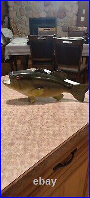 15 Inch Wooden Largemouth Bass-Big Sky Carvers Decoy- Excellent Condition