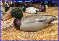 18.5 Big Sky Carvers Hand-Carved Wooden Mallard Duck, Signed