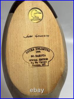 1991 Big Sky Carvers Bozeman MT 21 Mallard Ducks Unlimited Decoy John Gewerth