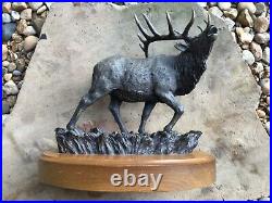 1995 13 Bradford B. J. Williams Bronzed Elk The Herd Bull Big Sky Carvers