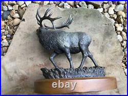 1995 13 Bradford B. J. Williams Bronzed Elk The Herd Bull Big Sky Carvers