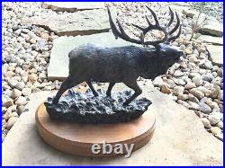 1995 13 Bradford B. J. Williams Bronzed Elk The Herd Bull Big Sky Carvers