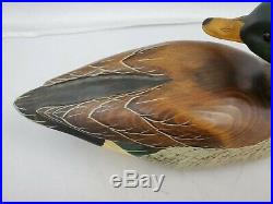 1999 Big Sky Carvers Scott Huntsman Signed Wood Mallard Duck Decoy Glass Eye 14