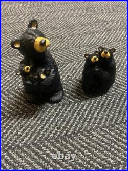 2 Bearfoots Bears Big Sky Carvers Sher Bear Jeff Fleming Mom & Baby Figurine
