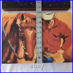 2 Big Sky Carver Cowboy Horse Canvas Visual Edge Wall Art Diane Whitehead Artist