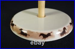 2002 Paper Towel Holder Porcelain Base'Wild Horse II' Big sky Carvers Lodge
