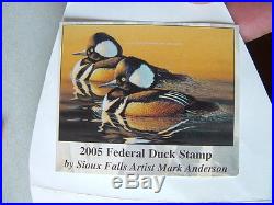 2005 SD Ducks Unlimited Hooded Merganser Wood Duck Decoy Big Sky Carvers