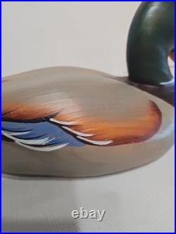 2006 Big Sky Carvers Mallard DUCK DECOY Hand Carved Wood USA 10/30