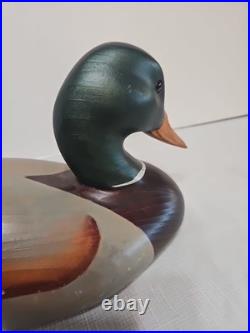 2006 Big Sky Carvers Mallard DUCK DECOY Hand Carved Wood USA 10/30