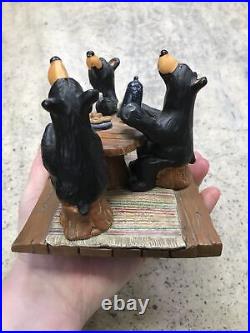 2011 Big Sky Carvers Jeff Fleming Bearfoots Coffee & Donuts Bear Figurine Nice