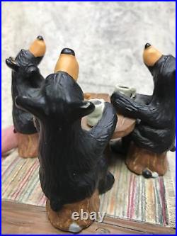 2011 Big Sky Carvers Jeff Fleming Bearfoots Coffee & Donuts Bear Figurine Nice