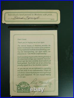 24 hr Country Veterinarian Wooden Big Sky Carvers Sign