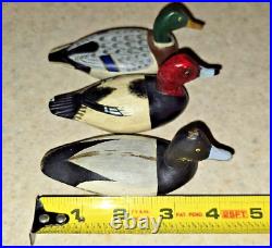 3 Big Sky Carvers Miniature Ducks Lot RARE