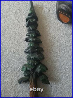 3pc Big Sky Carvers Jeff Fleming Bearfoots Rosie & Riley Chillin Bears & Tree