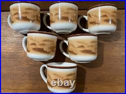 6 vintage Big Sky Lodge Stoneware Collection Thomas Norby Alaska fish fishing AK
