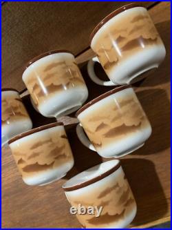 6 vintage Big Sky Lodge Stoneware Collection Thomas Norby Alaska fish fishing AK