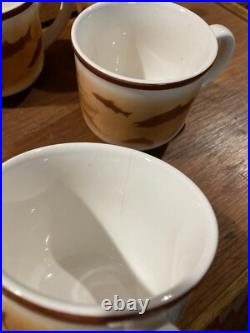6 vintage Big Sky Lodge Stoneware Collection Thomas Norby Alaska fish fishing AK