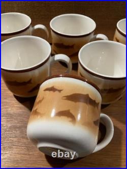 6 vintage Big Sky Lodge Stoneware Collection Thomas Norby Alaska fish fishing AK