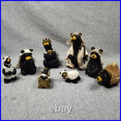 8 Piece Big Sky Carvers Beartivity Bearfoots Nativity Chips Look Read