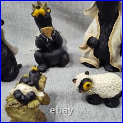 8 Piece Big Sky Carvers Beartivity Bearfoots Nativity Chips Look Read