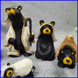 8 Piece Big Sky Carvers Beartivity Bearfoots Nativity Chips Look Read