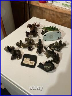 9 Mountain Mooses Figurines Big Sky Carvers Artist Phillis Driscoll Jeff Fleming