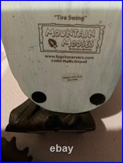 9 Mountain Mooses Figurines Big Sky Carvers Artist Phillis Driscoll Jeff Fleming