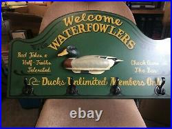 ART Ducks Unlimited Welcome Waterfowlers 30 W x 16 H Big Sky Carvers