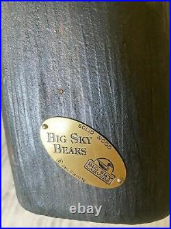 Adorable Big Sky Bear Carvers Jeff Fleming Solid Pine Heavenly Bear 11.5