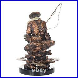 American Bliss Fly Fisherman Fishing Sculpture Statue Big Sky Carvers