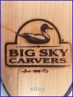 Authentic BIG SKY CARVERS Wood Carved WOOD DUCK Crafted 2006 10/30 Signed 13