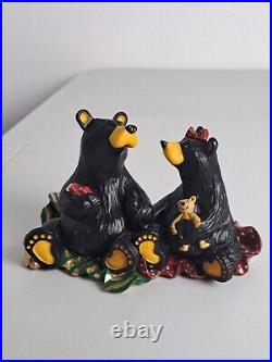 BEARFOOTS BEARS CHRISTMAS MORNING Resin Figurine Jeff Fleming Big Sky Carvers