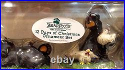 BEARFOOTS Bears by Jeff Fleming 12 Days of Christmas Ornament Set Rare