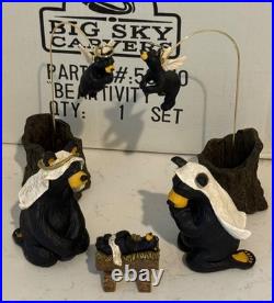 BEARFOOTS Nativity Set Beartivity Christmas 7 Piece Set Jeff Fleming 50410 Bear