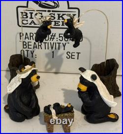 BEARFOOTS Nativity Set Beartivity Christmas 7 Piece Set Jeff Fleming 50410 Bear