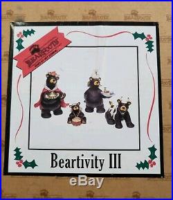 BIG SKY CARVERS Bear Foots BEARTIVITY III Figurines Bear Nativity 4 Pieces