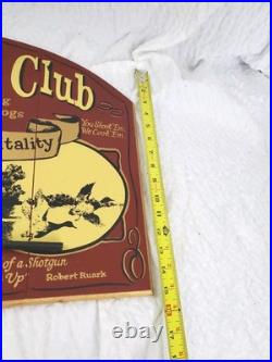BIG SKY CARVERS GUNNER'S CLUB Duck Hunting Shotgun 3D WOOD SIGN Hand Paint 19x16