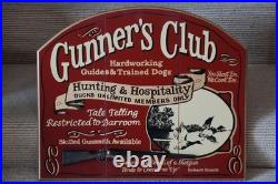 BIG SKY CARVERS GUNNER'S CLUB Duck Hunting Shotgun 3D Wood Sign 19x16 Dad Gift