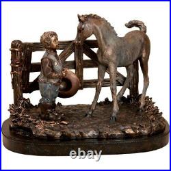 BIG SKY CARVERS HOWDY PARTNER Boy's New Colt Sculpture