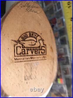 BIG SKY CARVERS Handpainted Carved Wooden Canadian Goose Decoy