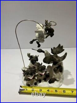 BIG SKY CARVERS MOUNTAIN MOOSES CHOIR OF MOOSE CHRISTMAS FIGURINE with ANGEL RARE